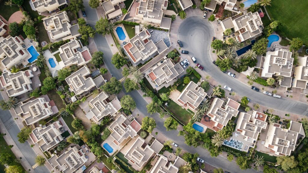 Housing Market A bird's eye view of a miniature village